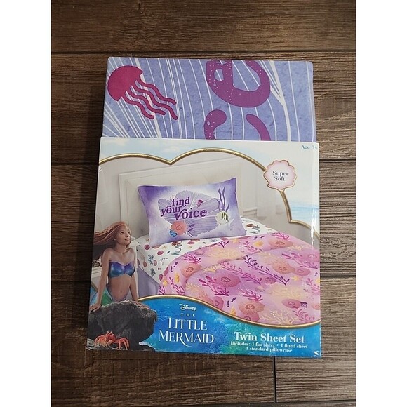 Disney Other - Little Mermaid Find Your Voice TWIN Size Sheet Set 4 pce Disney Ensemble NEW